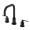 Kingston Brass FSC8930SVL Widespread Bathroom Faucet with Brass Pop-Up, Matte Black FSC8930SVL - alternate 1